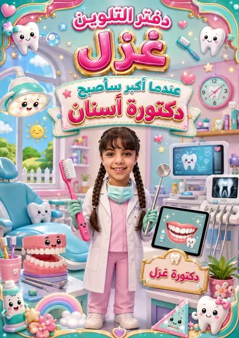صفحة تلوين: دفتر تلوين غزل
