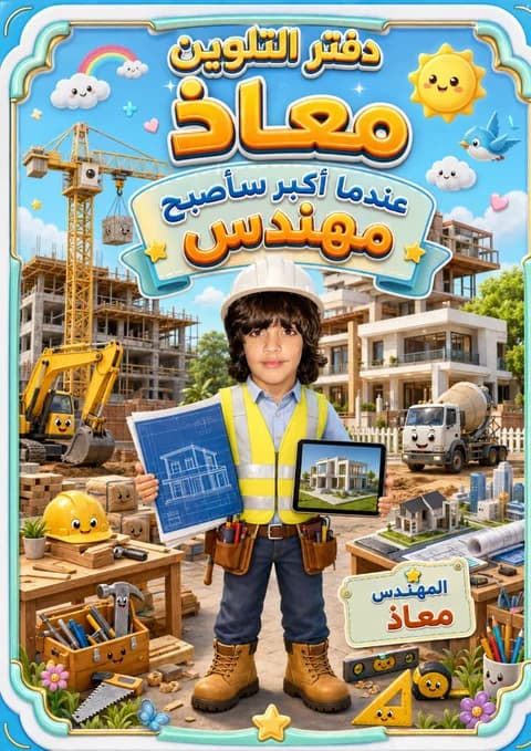 صفحة تلوين: دفتر تلوين معاذ